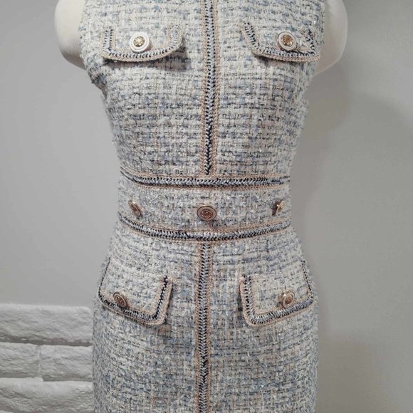 Dress Elegant women's midi autumn single Sleeveless slim a-line dress Small - Picture 3 of 3